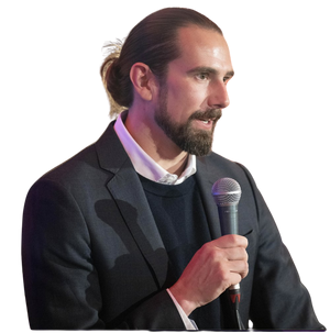 Chris Krohn speaking at a gathering