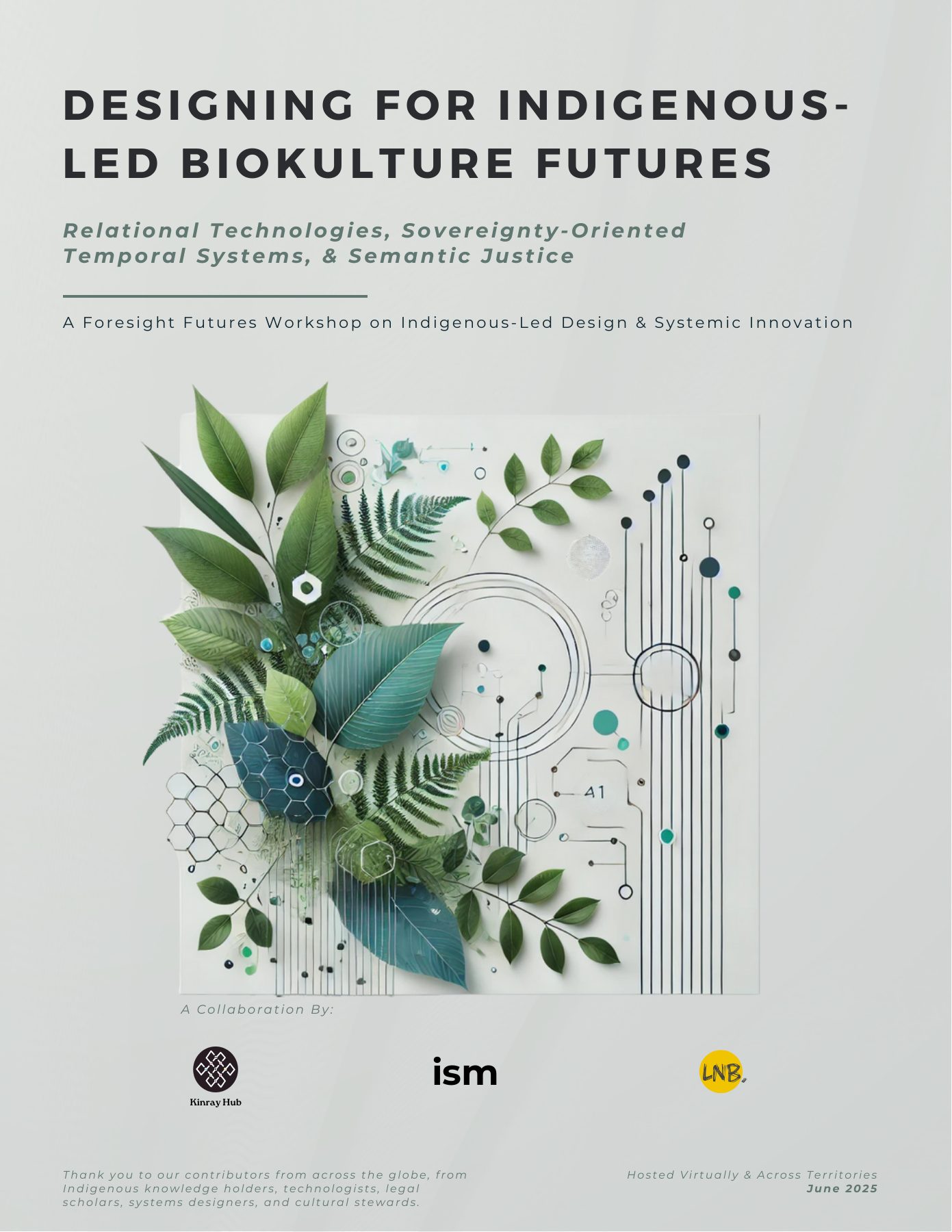 Cover of the BioKulture Futures workshop exit brief