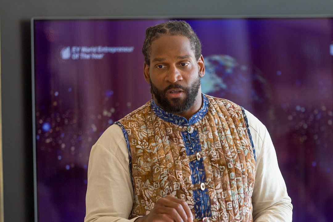 Marques Anderson during his EY interview